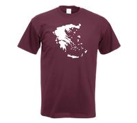 T-Shirt Contour De La Grèce Pour Hommes Funshirt Imprimé Design