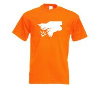 T-Shirt Contour De La Guinée-Bissau Pour Hommes Funshirt Imprimé Design