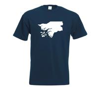 T-Shirt Contour De La Guinée-Bissau Pour Hommes Funshirt Imprimé Design