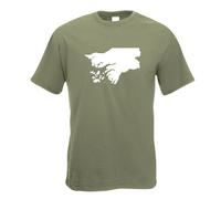 T-Shirt Contour De La Guinée-Bissau Pour Hommes Funshirt Imprimé Design
