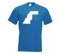 T-Shirt Contour De La Mauritanie Pour Hommes Funshirt Imprimé Design