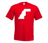 T-Shirt Contour De La Mauritanie Pour Hommes Funshirt Imprimé Design
