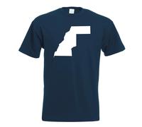 T-Shirt Contour De La Mauritanie Pour Hommes Funshirt Imprimé Design