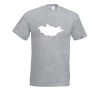 T-Shirt Contour De La Mongolie Pour Hommes Funshirt Imprimé Design