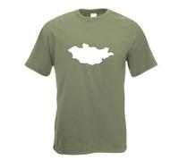 T-Shirt Contour De La Mongolie Pour Hommes Funshirt Imprimé Design