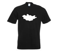 T-Shirt Contour De La Mongolie Pour Hommes Funshirt Imprimé Design