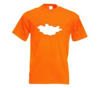 T-Shirt Contour De La Mongolie Pour Hommes Funshirt Imprimé Design