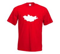 T-Shirt Contour De La Mongolie Pour Hommes Funshirt Imprimé Design