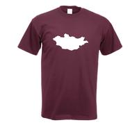 T-Shirt Contour De La Mongolie Pour Hommes Funshirt Imprimé Design