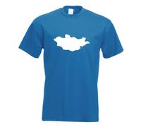T-Shirt Contour De La Mongolie Pour Hommes Funshirt Imprimé Design