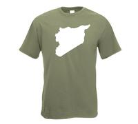 T-Shirt Contour De La Syrie Pour Hommes Funshirt Imprimé Design