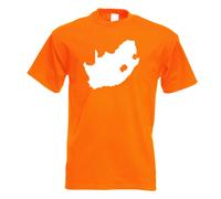 T-Shirt Contour De L'Afrique Du Sud Pour Hommes Funshirt Imprimé Design