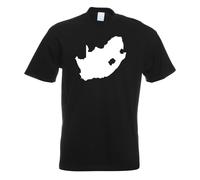 T-Shirt Contour De L'Afrique Du Sud Pour Hommes Funshirt Imprimé Design