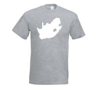 T-Shirt Contour De L'Afrique Du Sud Pour Hommes Funshirt Imprimé Design