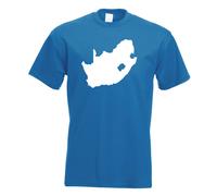 T-Shirt Contour De L'Afrique Du Sud Pour Hommes Funshirt Imprimé Design