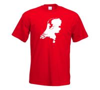 T-Shirt Contour Des Pays-Bas Pour Hommes Funshirt Imprimé Design
