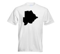 T-Shirt Contour Du Botswana Pour Hommes Funshirt Imprimé Design