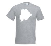 T-Shirt Contour Du Botswana Pour Hommes Funshirt Imprimé Design