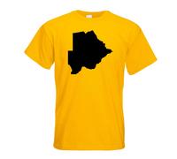T-Shirt Contour Du Botswana Pour Hommes Funshirt Imprimé Design