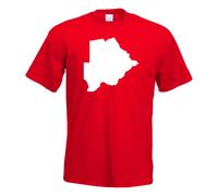 T-Shirt Contour Du Botswana Pour Hommes Funshirt Imprimé Design