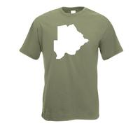 T-Shirt Contour Du Botswana Pour Hommes Funshirt Imprimé Design