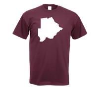 T-Shirt Contour Du Botswana Pour Hommes Funshirt Imprimé Design