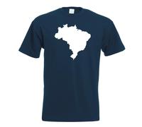 T-Shirt Contour Du Brésil Pour Hommes Funshirt Imprimé Design