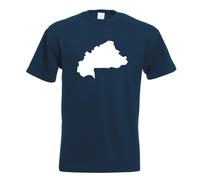 T-Shirt Contour Du Burkina Faso Pour Hommes Funshirt Imprimé Design
