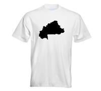 T-Shirt Contour Du Burkina Faso Pour Hommes Funshirt Imprimé Design