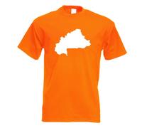 T-Shirt Contour Du Burkina Faso Pour Hommes Funshirt Imprimé Design