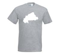T-Shirt Contour Du Burkina Faso Pour Hommes Funshirt Imprimé Design
