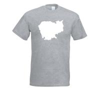 T-Shirt Contour Du Cambodge Pour Hommes Funshirt Imprimé Design