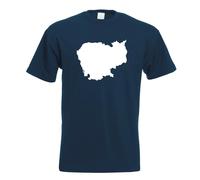 T-Shirt Contour Du Cambodge Pour Hommes Funshirt Imprimé Design