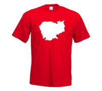 T-Shirt Contour Du Cambodge Pour Hommes Funshirt Imprimé Design