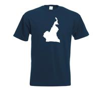 T-Shirt Contour Du Cameroun Pour Hommes Funshirt Imprimé Design