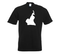 T-Shirt Contour Du Cameroun Pour Hommes Funshirt Imprimé Design