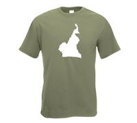 T-Shirt Contour Du Cameroun Pour Hommes Funshirt Imprimé Design