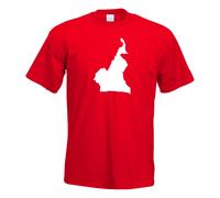 T-Shirt Contour Du Cameroun Pour Hommes Funshirt Imprimé Design