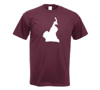 T-Shirt Contour Du Cameroun Pour Hommes Funshirt Imprimé Design