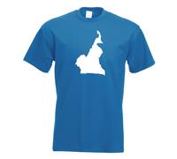 T-Shirt Contour Du Cameroun Pour Hommes Funshirt Imprimé Design