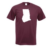 T-Shirt Contour Du Ghana Pour Hommes Funshirt Imprimé Design