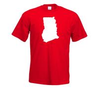 T-Shirt Contour Du Ghana Pour Hommes Funshirt Imprimé Design