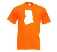 T-Shirt Contour Du Ghana Pour Hommes Funshirt Imprimé Design