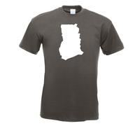 T-Shirt Contour Du Ghana Pour Hommes Funshirt Imprimé Design