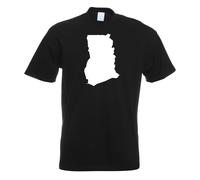 T-Shirt Contour Du Ghana Pour Hommes Funshirt Imprimé Design