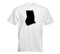 T-Shirt Contour Du Ghana Pour Hommes Funshirt Imprimé Design