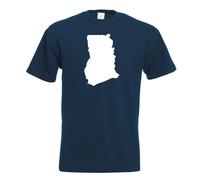 T-Shirt Contour Du Ghana Pour Hommes Funshirt Imprimé Design