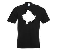 T-Shirt Contour Du Kosovo Pour Hommes Funshirt Imprimé Design