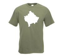 T-Shirt Contour Du Kosovo Pour Hommes Funshirt Imprimé Design