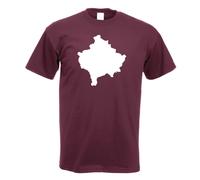 T-Shirt Contour Du Kosovo Pour Hommes Funshirt Imprimé Design